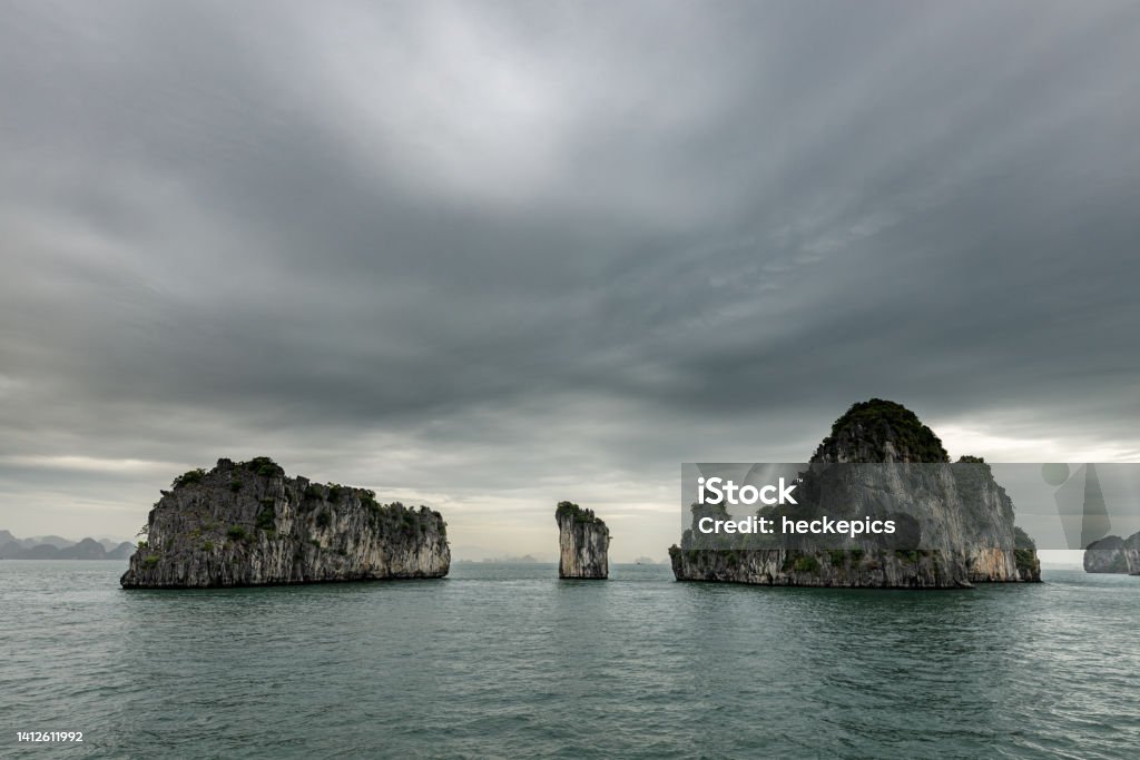 The island and rocks of the Ha Long Bay in Vietnam Hạ Long Bay Stock Photo