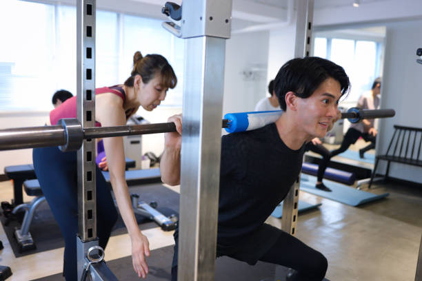 istock Asians work out at the gym 1412618015