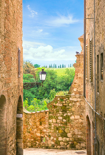 Volterra, Tuscany, historic village an amazing glimpse of the panorama of the Tuscan countryside