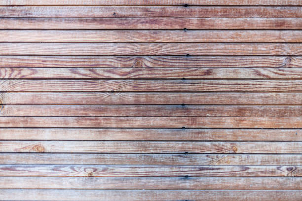 listones de madera de grano de madera pared empalmada - wood rustic close up nail fotografías e imágenes de stock