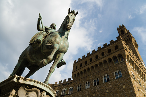 Equestrian statue of Cosimo I Medici at Piazza della Signoria