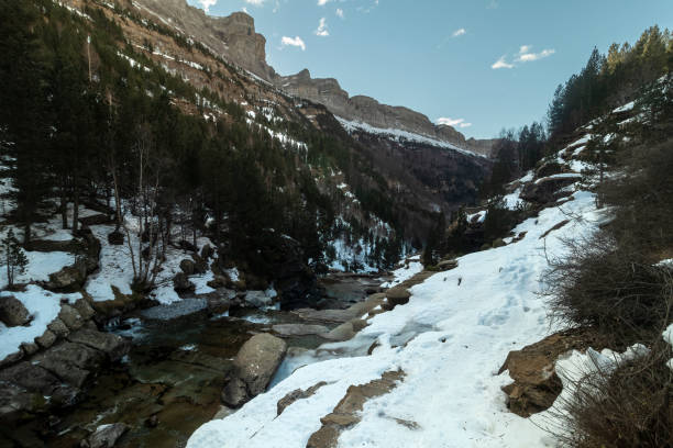 istock waterfall in ordesa national park in the spanish pyrenees in winter 1412628535