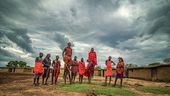 03-Aug-2022, Maasai mara, Kenya :The Maasai tribe from Kenya