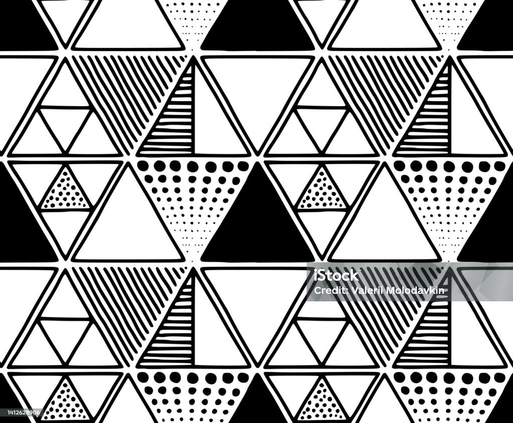 Triangle Pattern Layers Seamless Pattern Structure Of Triangles Stock Illustration - Download ...