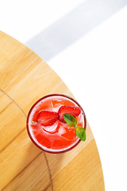 istock Summer drink strawberry lemonade with green mint 1412630476