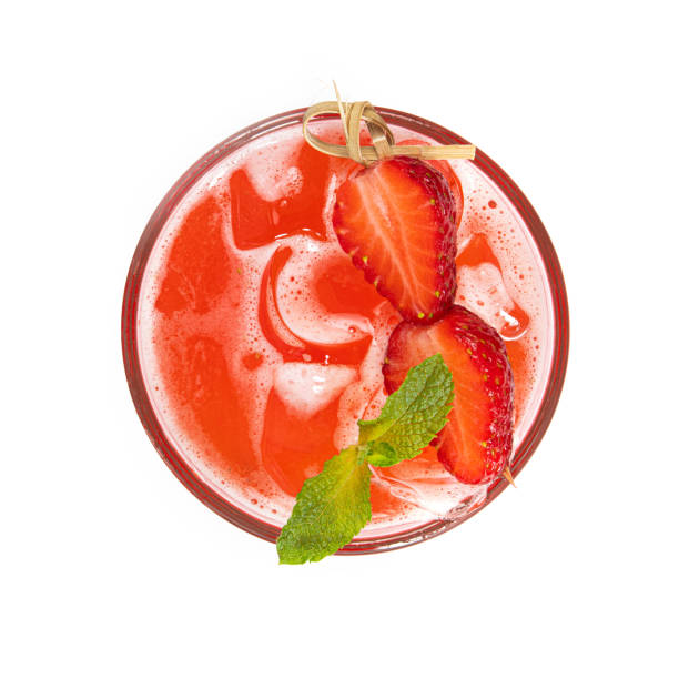 istock Summer drink strawberry lemonade with green mint 1412630488