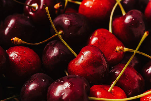 istock Cherries wild cherries close up macro of fruit 1412632218