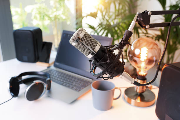 istock podcast recording station 1412634356