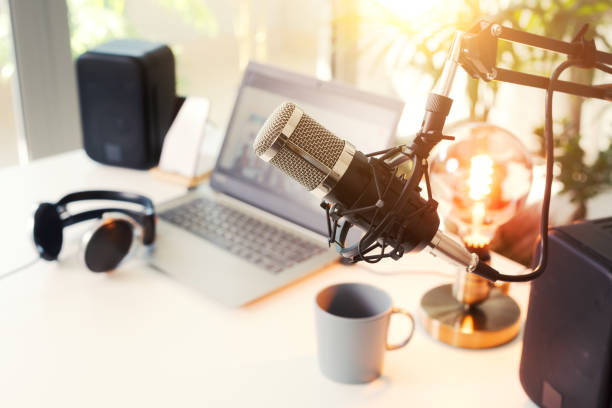 istock podcast recording station 1412634986