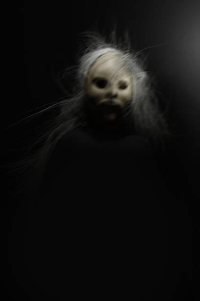 Ghost on black background stock photo