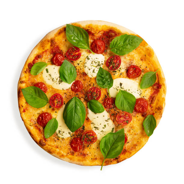 istock Italian pizza Margherita with basil leaves, fresh tomato and mozzarella cheese 1412640366