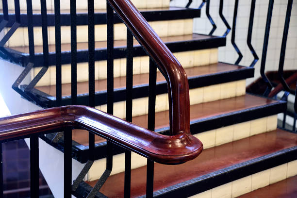 istock Stairwell in an older office building 1412642057