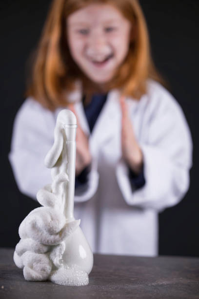 Great fun for a budding scientist conducting a mystery experiment!. Focus on overflowing chemicals.