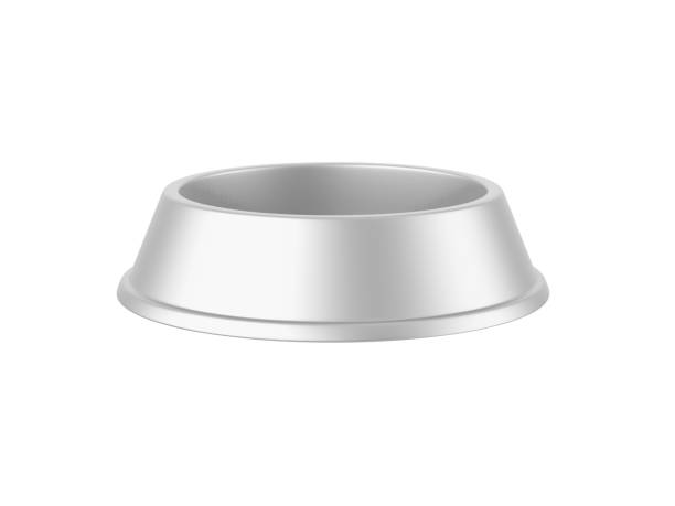 istock Pet food bowl mockup template on isolated white background, ready for design presentation, 3d render illustration 1412646577