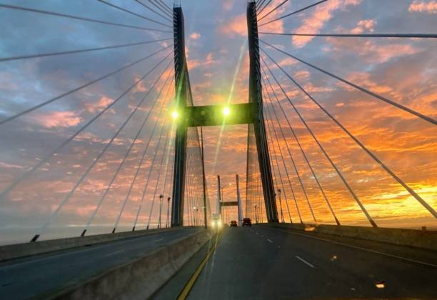 istock Sunrise on the Savannah Bridge 1412653200