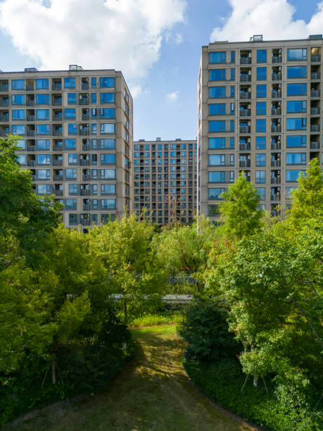 istock Modern residential area from drone perspective 1412653214