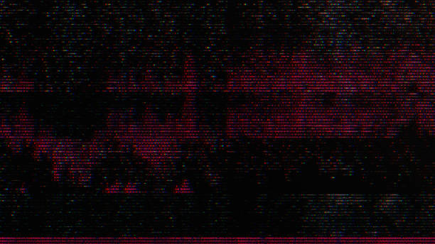 istock Glitch noise static television VFX pack. Visual video effects stripes background, CRT tv screen no signal glitch effect 1412667508