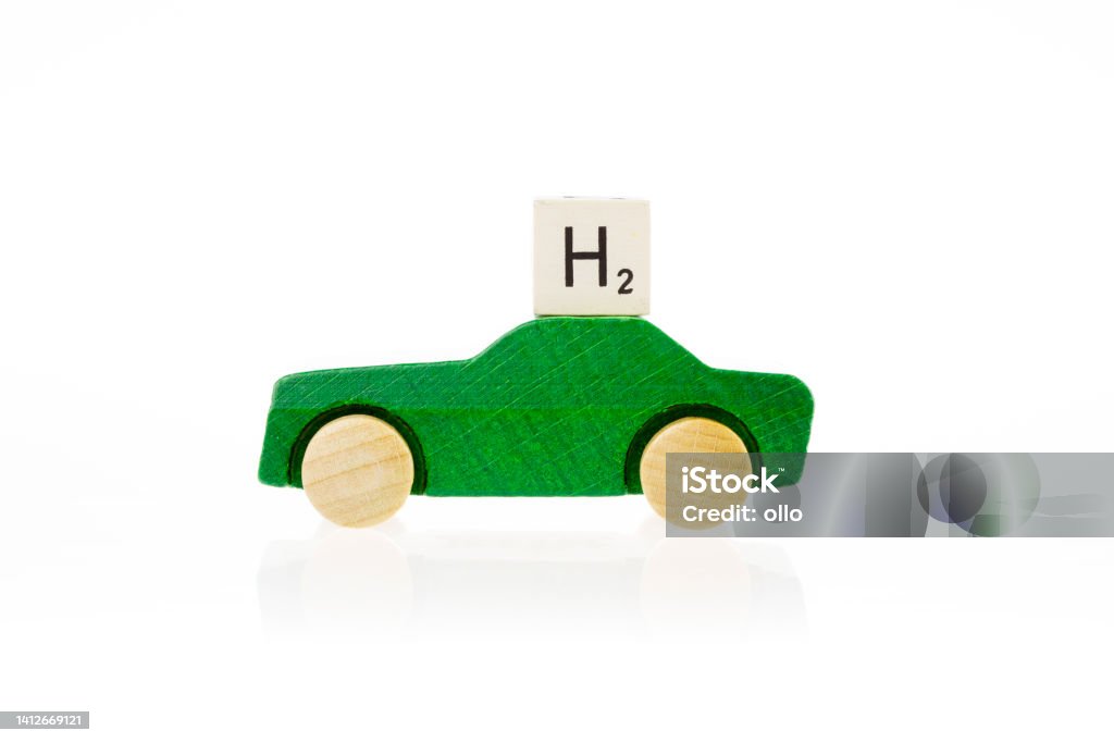 Concept of hydrogen-powered cars Concept of hydrogen-powered cars - sustainable energy Air Pollution Stock Photo