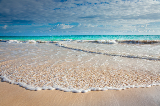 Tropical paradise: Cancun idyllic caribbean beach, Riviera Maya, Mexico