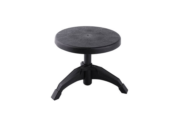 istock Black plastic seat or chair isolated on white background. 1412674440