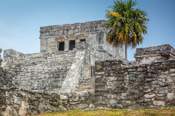 istock Tulum pyramid, Ancient Mayan civilization and caribbean beach, Mexico 1412674530