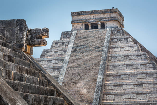 istock Chichen Itza kukulcan pyramid old ruin, Ancient Mayan civilization 1412674855