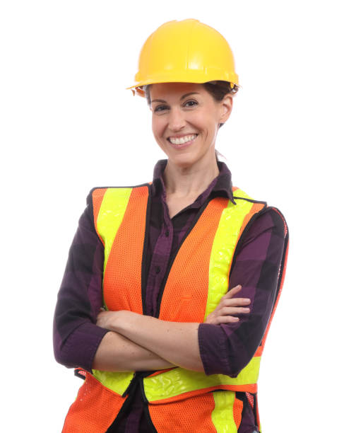 istock Construction Woman Arms Crossed Smiles 1412675273