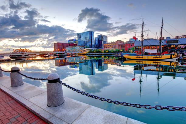 istock Boston Seaport District from Fort Point 1412675381