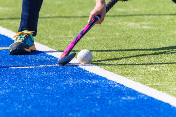 istock Hockey Player Short Corner Ball Stick Hand  Only 1412678307