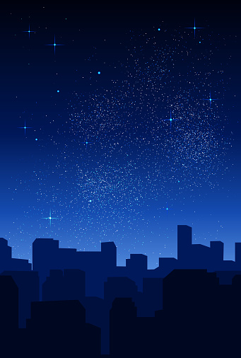 Beautiful starry sky background illustration