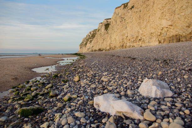 istock Evening on a beach in Cap Blanc Nez, France 1412683255