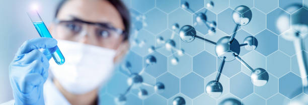 Biotechnology lab worker stock photo