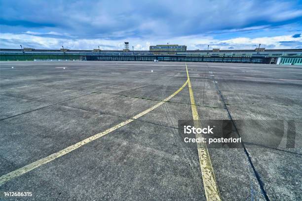 Tempelhof Airport In Germany Berlin Stock Photo - Download Image Now - Airport, Airport Runway, Asphalt