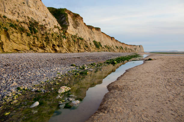 Evening on a beach in Cap Blanc Nez, France