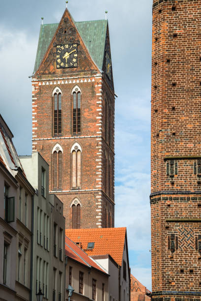 istock oldtown and world heritage Wismar 1412687266