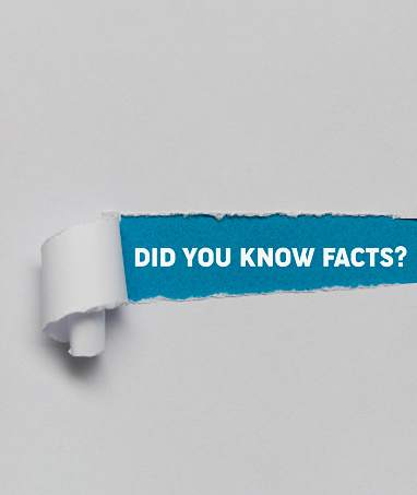 Did you know facts written under torn paper.