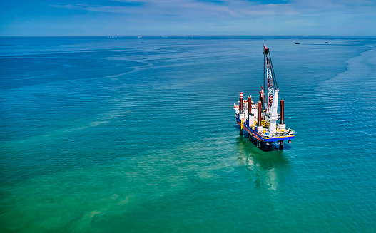 Offshore Construction Vessel in the north sea