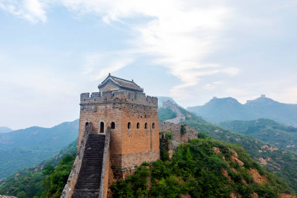 istock The Great Wall and the beautiful clouds in the morning 1412690329