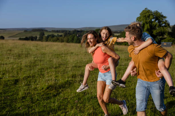 istock Family Piggyback Race! 1412691257