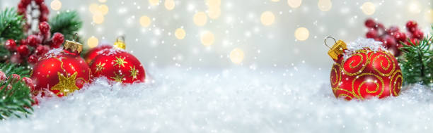istock Christmas cards with snow and decor. Selective focus. 1412696676