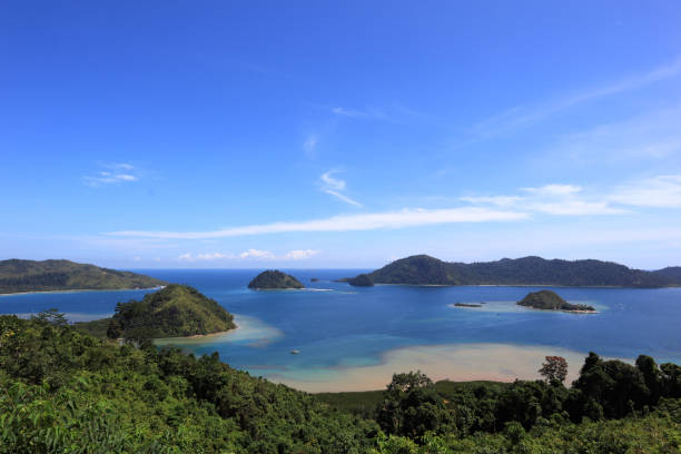 istock beautiful landscape view of small islands in the bay 1412697607