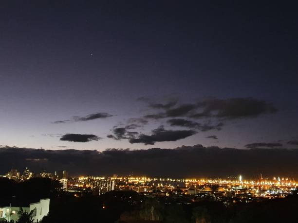 istock Durban night sky with clouds, just before dawn 1412704641