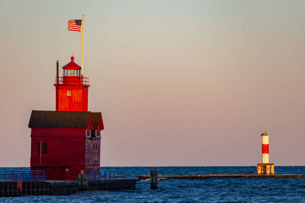 istock Holland Lighthouse in Holland State Park 1412706608