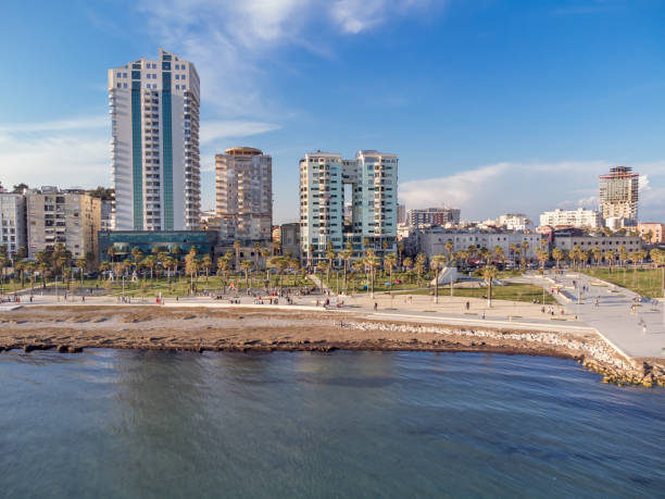 istock Durres coastline from drone, Albanian City 1412707779