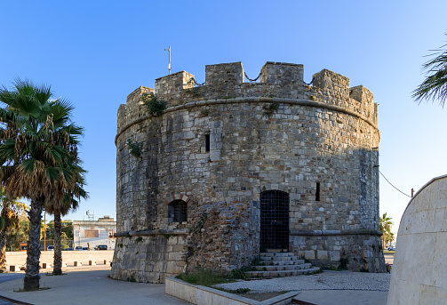 Jerusalem, Israel - June 14, 2018: Ancient streets and buildings in the old city of Jerusalem. Jaffa Gate is one of the most significant gates to the old city.