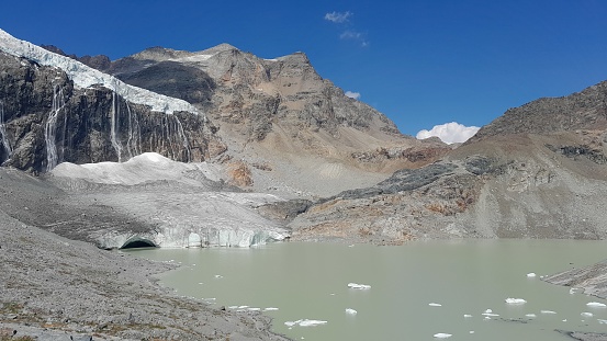 Morteratsch glacier, Swiss canton of Graubuenden (5 shots stitched)