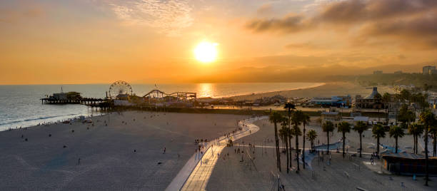 istock Santa Monica Beach Los Angeles sunset 1412711962