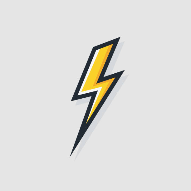 ilustrações de stock, clip art, desenhos animados e ícones de electric power vector icon - lightning