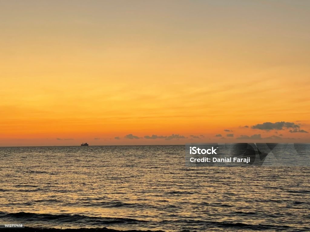 Sunset Marmaray coastline Everything has its end and the days end with beautiful end named sunset Coastline Stock Photo