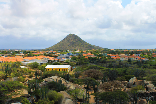 Hooiberg Mountain, a volcanic formation, Aruba